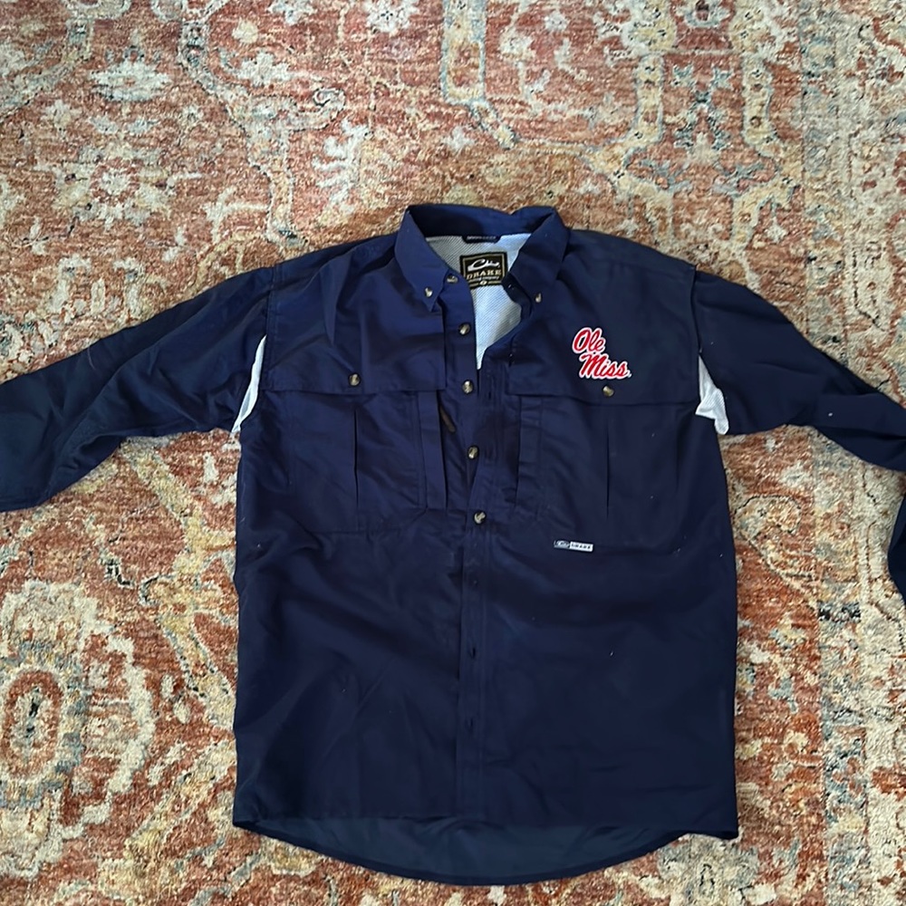 Drake Ole Miss Fishing Shirt